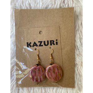 Kazuri Beads Handmade Pink Bead Earrings